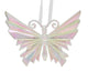 Decoris ciondolo natalizio farfalla in plastica iridescente