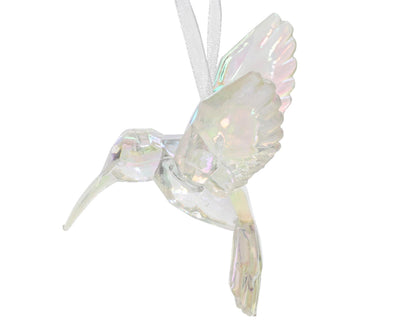 Decoris Ciondolo natalizio colibrì in plastica 10cm iris