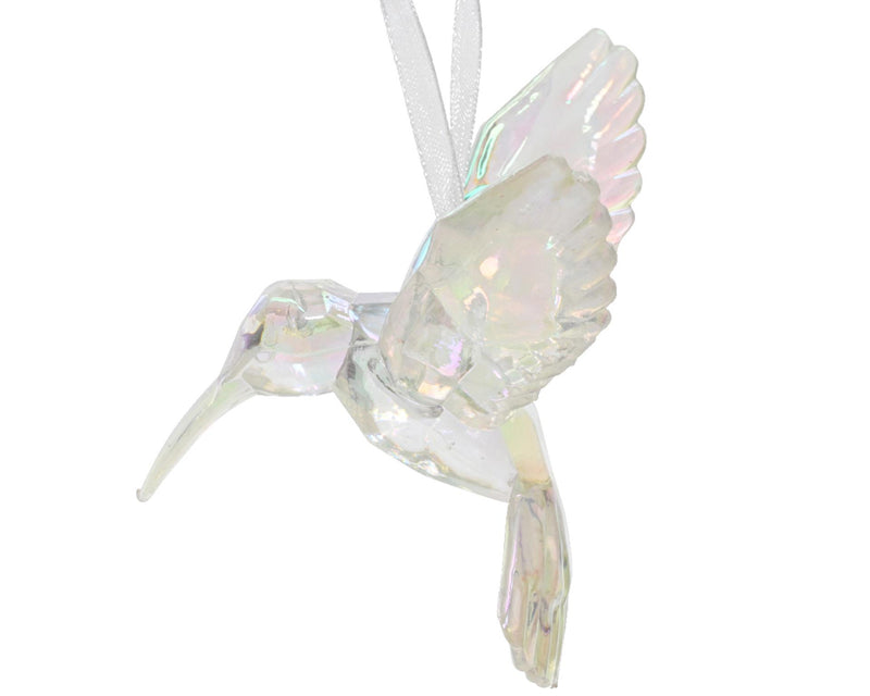 Decoris Ciondolo natalizio colibrì in plastica 10cm iris