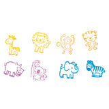 Goki houten stempelset 8-delig wilde dieren - afbeelding 2