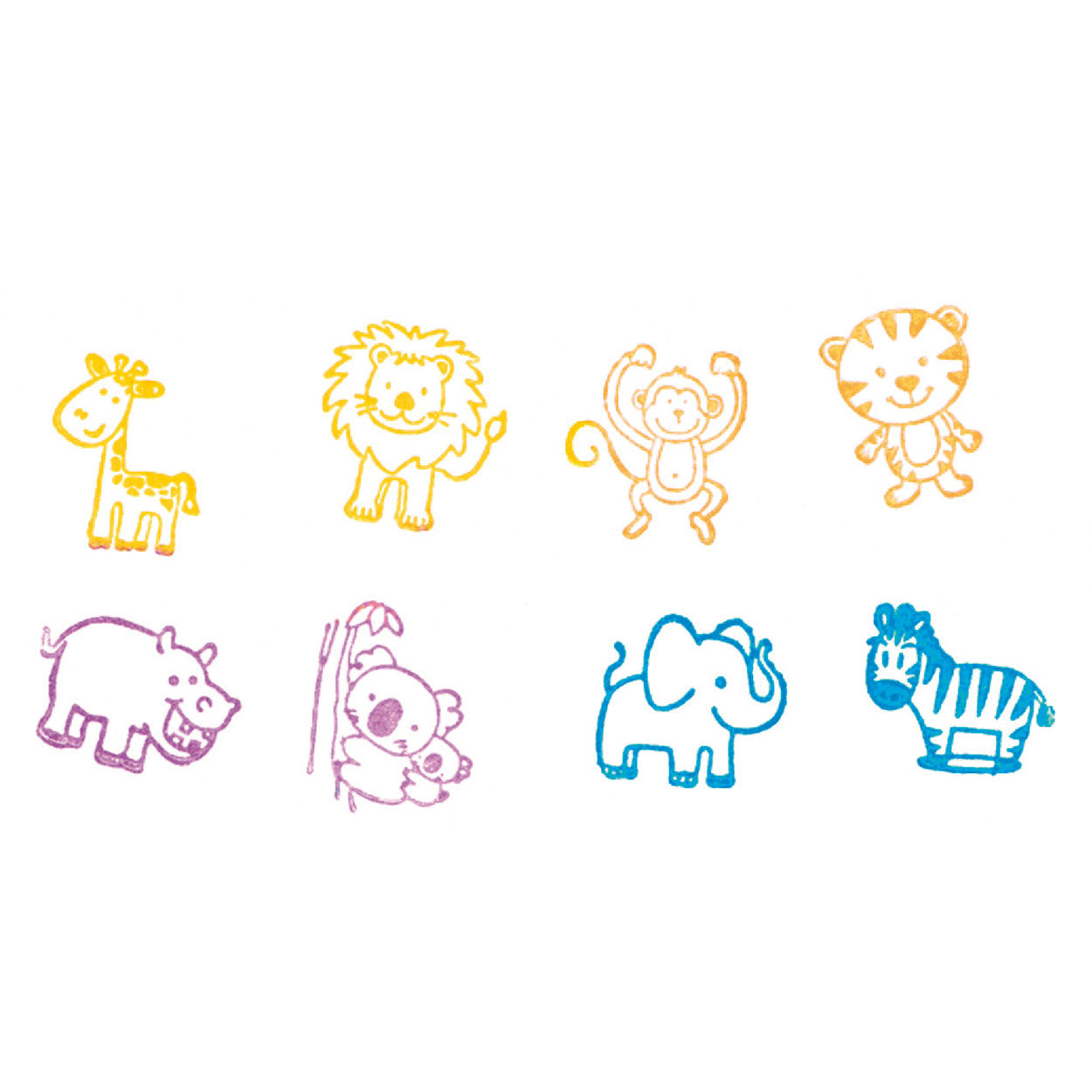 Juego de sellos de madera de Goki - Animales salvajes