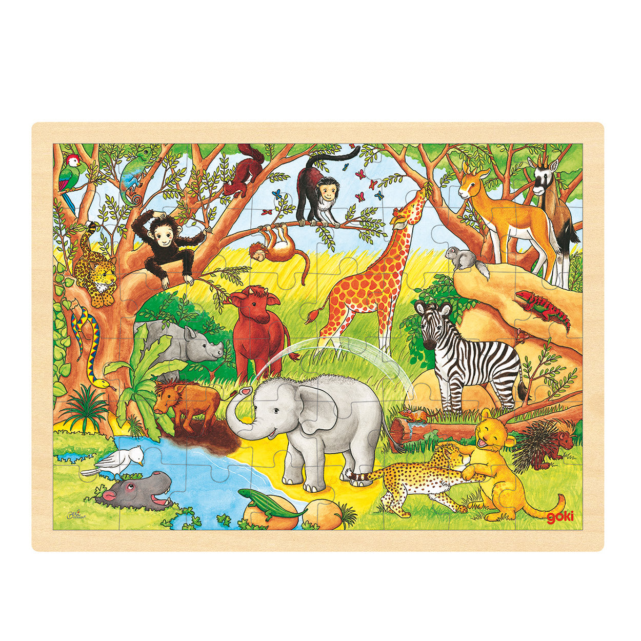 Goki Wooden Jungle Leg Puzzle, 48 °.