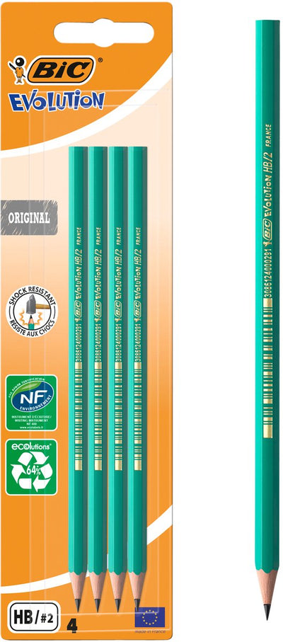 Bic conté pencil ecolutions evolution blister of 4 pieces