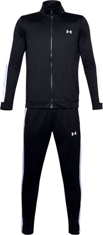 Under armour ua rival knit track suit-blk heren trainingspak - zwart - wit
