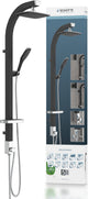 Schütte Schütte Rain Shower Set Madagascar de color negro-cromo