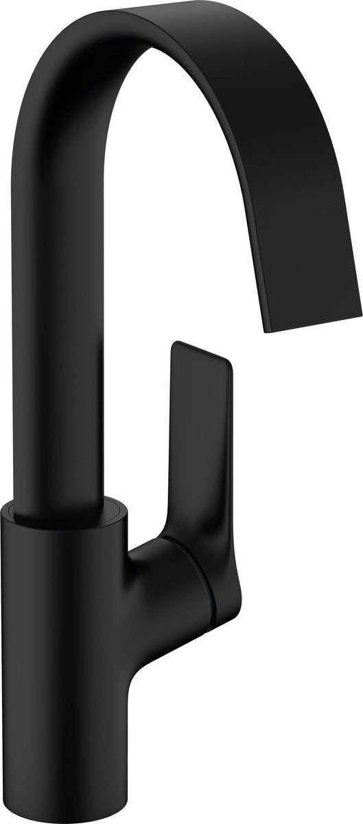 Miscelatore lavabo monocomando Hansgrohe Vivinis 210 con bocca girevole e piletta estraibile nero opaco