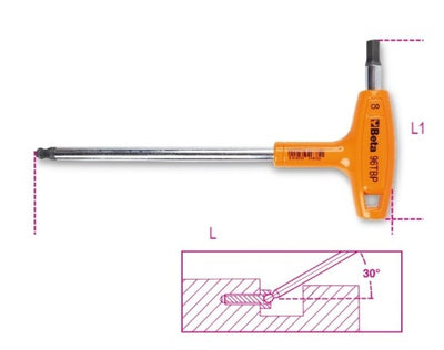 Beta Stift Key 96TBP con cabeza de pelota y mango 3.0 mm