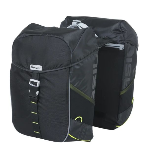 Basil Basil Double Bicycle Borsa miglia 34 litri 13 x 26 x 35 cm (2x) lime nero
