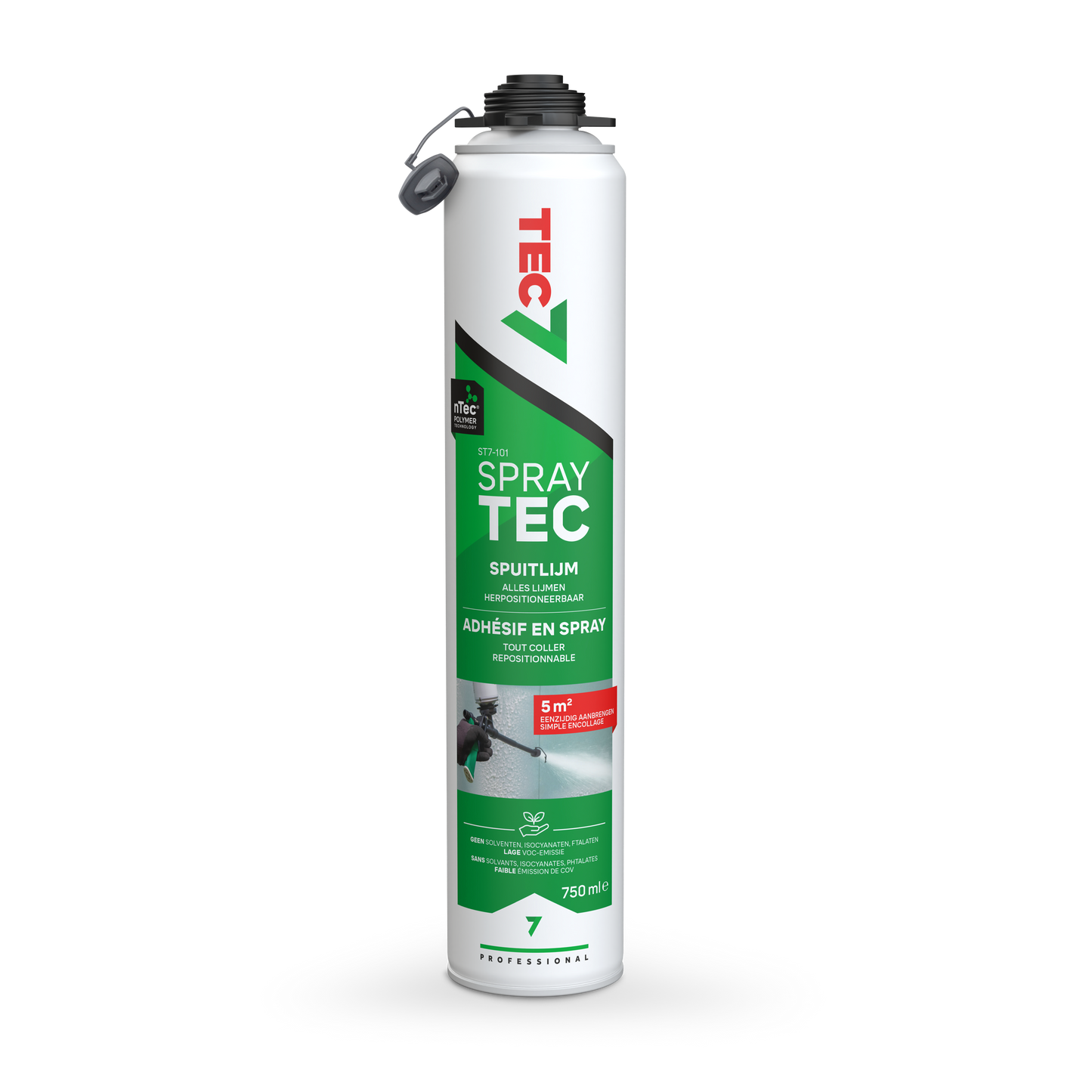 Adhesivo en aerosol de polímero Tec7 ms para uniones finas - aerosol | 750ml- 530001000