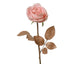Decoro rosa su stelo con glitter rosa h57cm