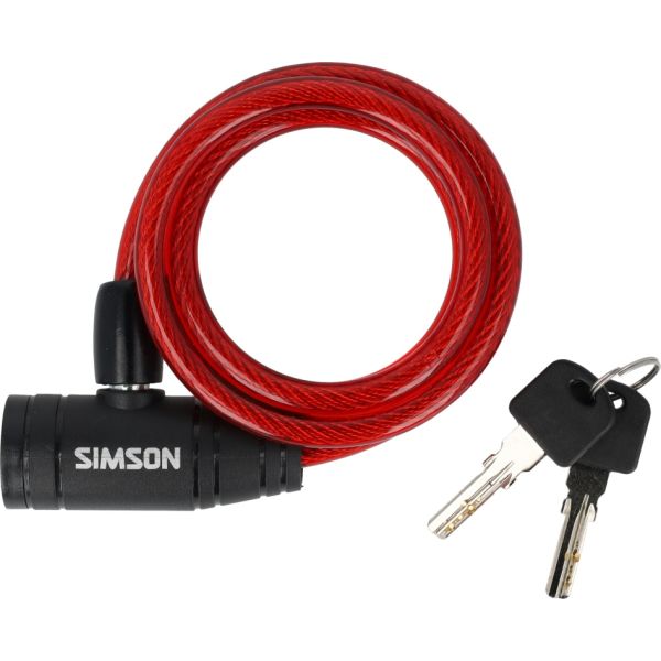 Simson candado de cable en espiral niños 8mm x 90cm