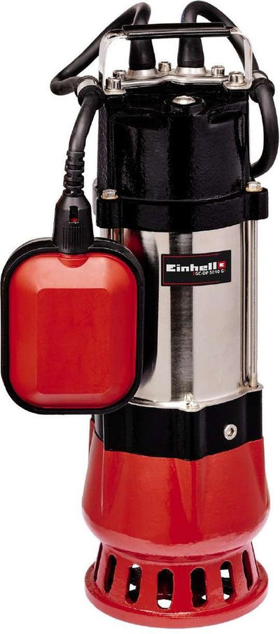 Bomba eléctrica de agua sucia Einhell GC-DP 5010 g - 500 W - 12000 l h - suciedad hasta ø10 mm - interruptor de flotador de ajuste continuo - incl. conexión de manguera universal