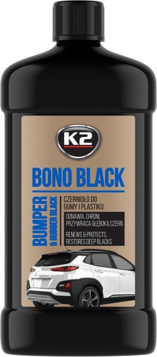 K2 bono black - ripristina colore plastica e gomma - 500ml
