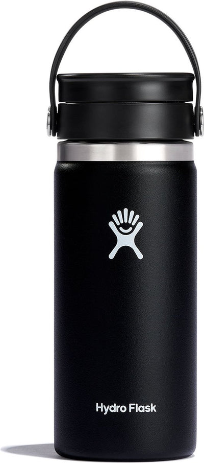 Tazza da caffè Hydro flask con coperchio largo e flessibile (473 ml) - nera