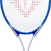 Racket da tennis con copertura e 2 palle blu