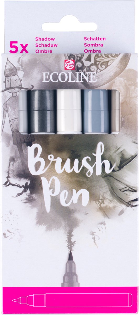 Bruynzeel ecoline pincel set sombra, 5 colores