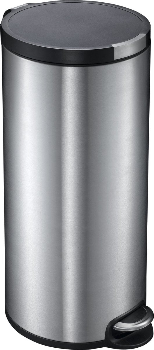 Eko - pattumiera artistica a pedale 30 litri - plastica inox - acciaio inox opaco - pattumiera