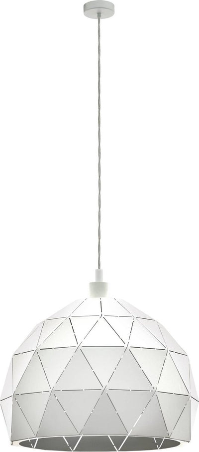 Lampada a sospensione Eglo roccaforte - e27 - ø 40 cm - bianco