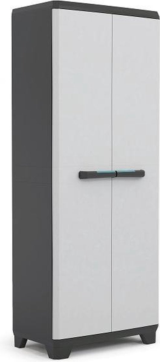 Kis linear opbergkast hoog- 68x173x39 cm - grijs zwart