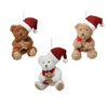 Decoris Colgante Navidad oso poliéster 7x6x12cm