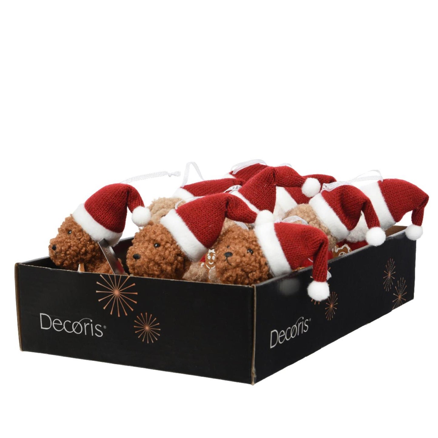 Decoris Colgante Navidad oso poliéster 7x6x12cm