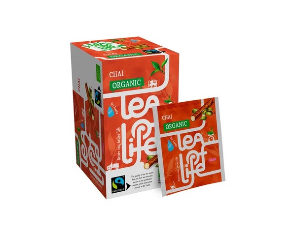 Té de vida chai orgánico de comercio justo (25x 1,5 gramos)