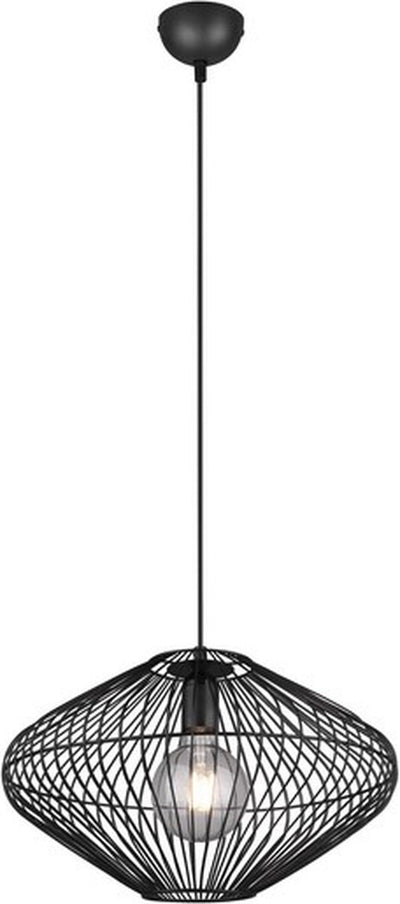 Rl live your light reality cobain - hanglamp - zwart mat - excl. 1x e27 7 w - plafondbevestiging - in hoogte verstelbaar