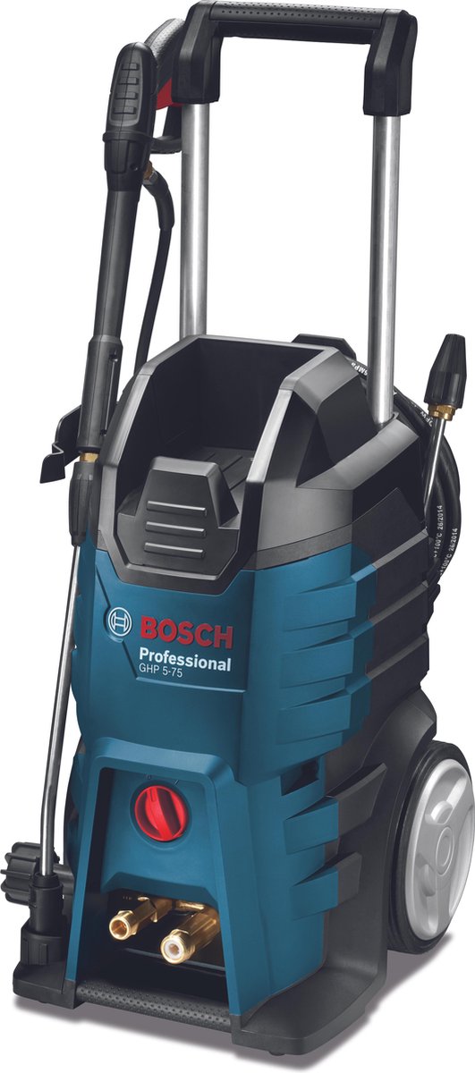 Bosch professional ghp 5-75 - high-pressure cleaner - including gun, adjustable 3-in-1 spray lance, 5 m cable, 10 m rubber-steel reinforced high-pressure hose and rotation lance