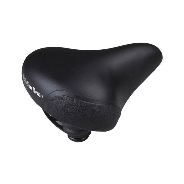 SELLE SAN REMO BICYCLE SADLE CITYBIKE UNISEX con protezione angolare Nero