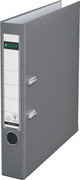 Ordner leitz 1015 plastica larghezza 5,2 cm grigio inserto etichetta foro di presa