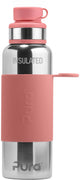 Borraccia sportiva Pura Thermos da 650 ml - thermos - tazza thermos - senza plastica - con doppia parete - incluso tappo sportivo e manica sportiva - la parte superiore è intercambiabile - rosa
