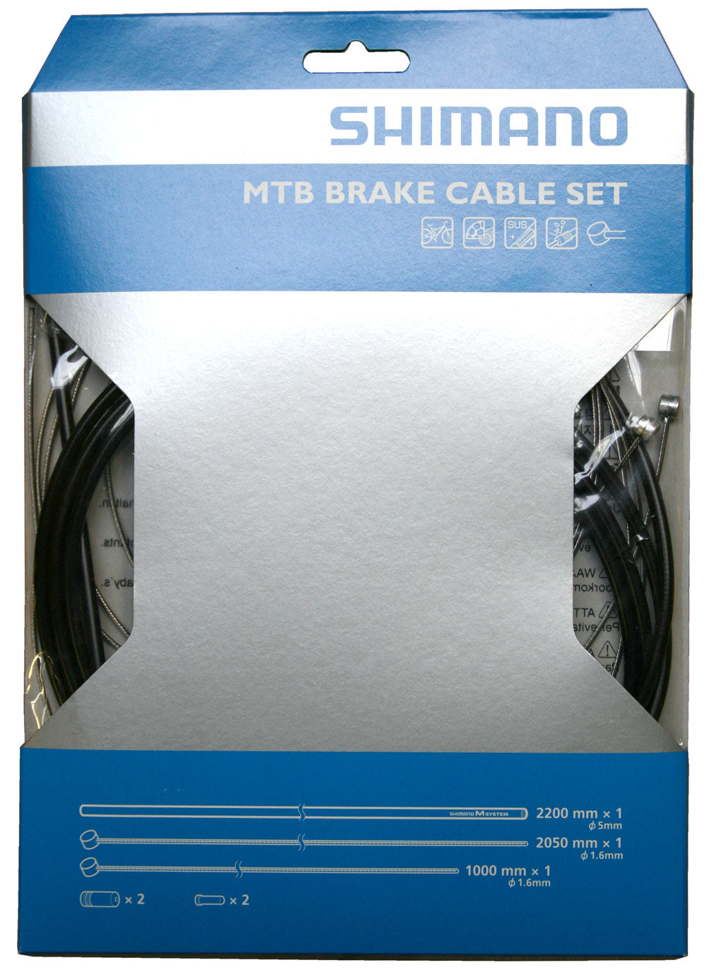 Shimano mtb brake cable set stainless steel front rear
