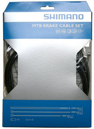Shimano mtb brake cable set stainless steel front rear
