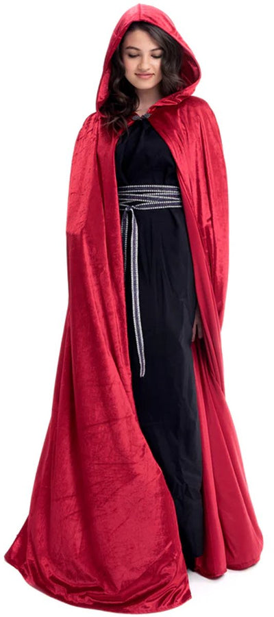 Piccole avventure - cappotto rosso con cappuccio - per adulti - unisex - lungo 154 cm