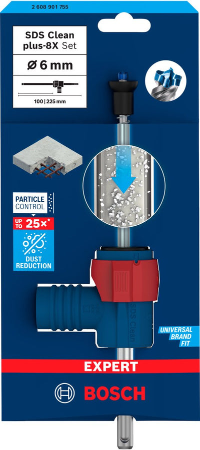 Set trapano a percussione Bosch Expert sds clean plus-8x 6 x 100 x 225