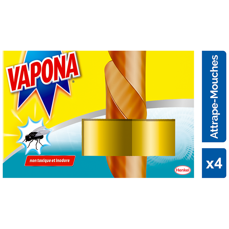 Vapona 1061627 - papamoscas 4 piezas | 12 piezas