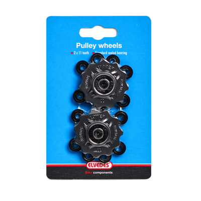 desviador ruedas 11 dientes 7-11V negro 2 piezas