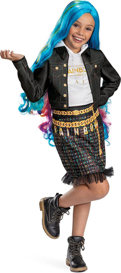 Travestimento arcobaleno alto (mga), costume amaya classico, taglia xs (3-4 anni), bambina