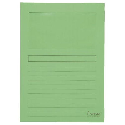L-hoesjes 50103e papier 31x22cm groen venster beschrijfbaar