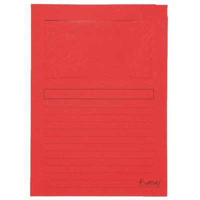 Exacompta l-hoesjes 50105e papier 31x22cm rood venster beschrijfbaar