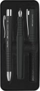 Faber-castell giftbox poly pen - set met balpen en vulpen - zwart - fc-241050