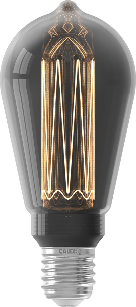 Lámpara LED serie Calex Crown - E27 - fuente de luz rústica titanio - 3,5W - regulable