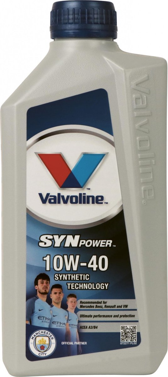 Valvoline synpower 10w-40 motorolie 1liter