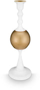 Pip studio kandelaar sphere - kaarsenhouder van metaal - wit goud - 37cm