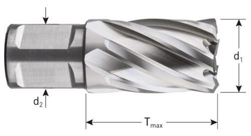 Broca hueca Rotec hss silver-line 14.0mm sl30 weldon