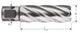 Punta a corona Rotec hss-xe silver-line 34.0mm sl55