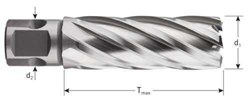 Broca hueca Rotec hss-xe silver-line 45.0mm sl55