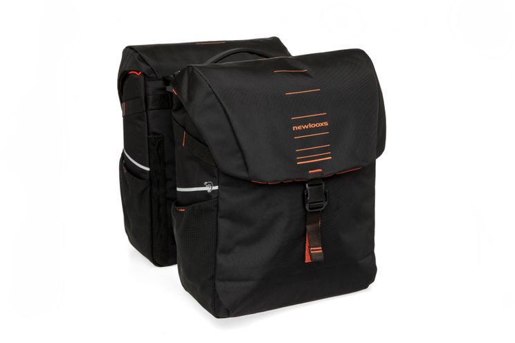 Newlooxs new looxs vigo 536.156mik2 zwart oranje dubbeltas mik 40l