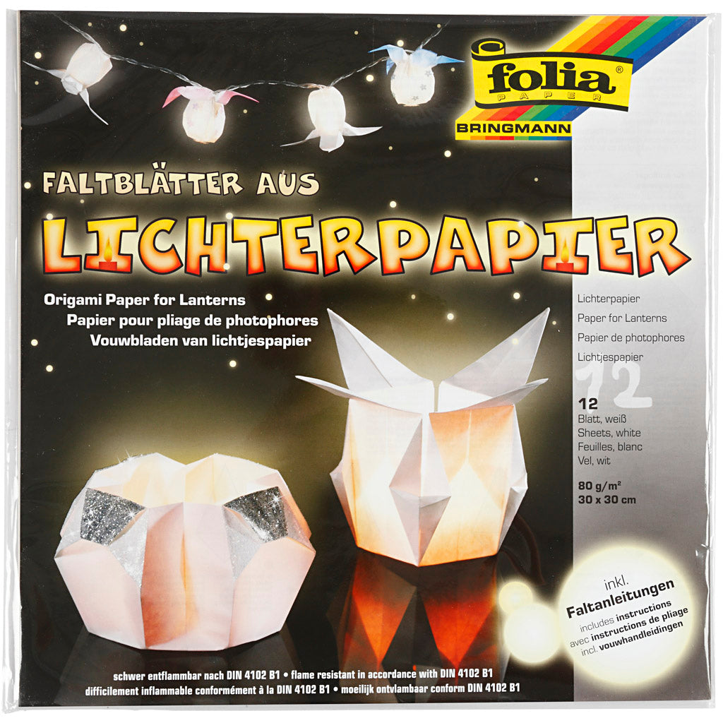 Creativ company lantaarnpapier wit, 30x30cm