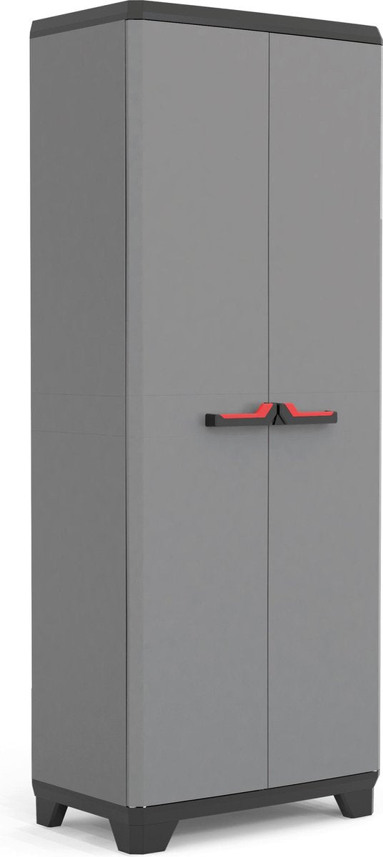Mobile alto Keter stilo - 3 ripiani - 68x39x173 cm - grigio scuro nero